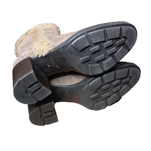 Aquatalia Brown Suede Shearling Boot Made in Italy NWOB Size 8 1/2 - Picture 8 of 8